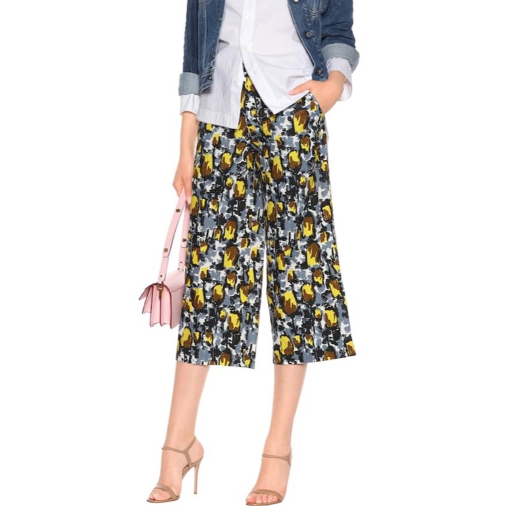 Marni Cropped Cotton Pants, Sz 40 (US 2/4)